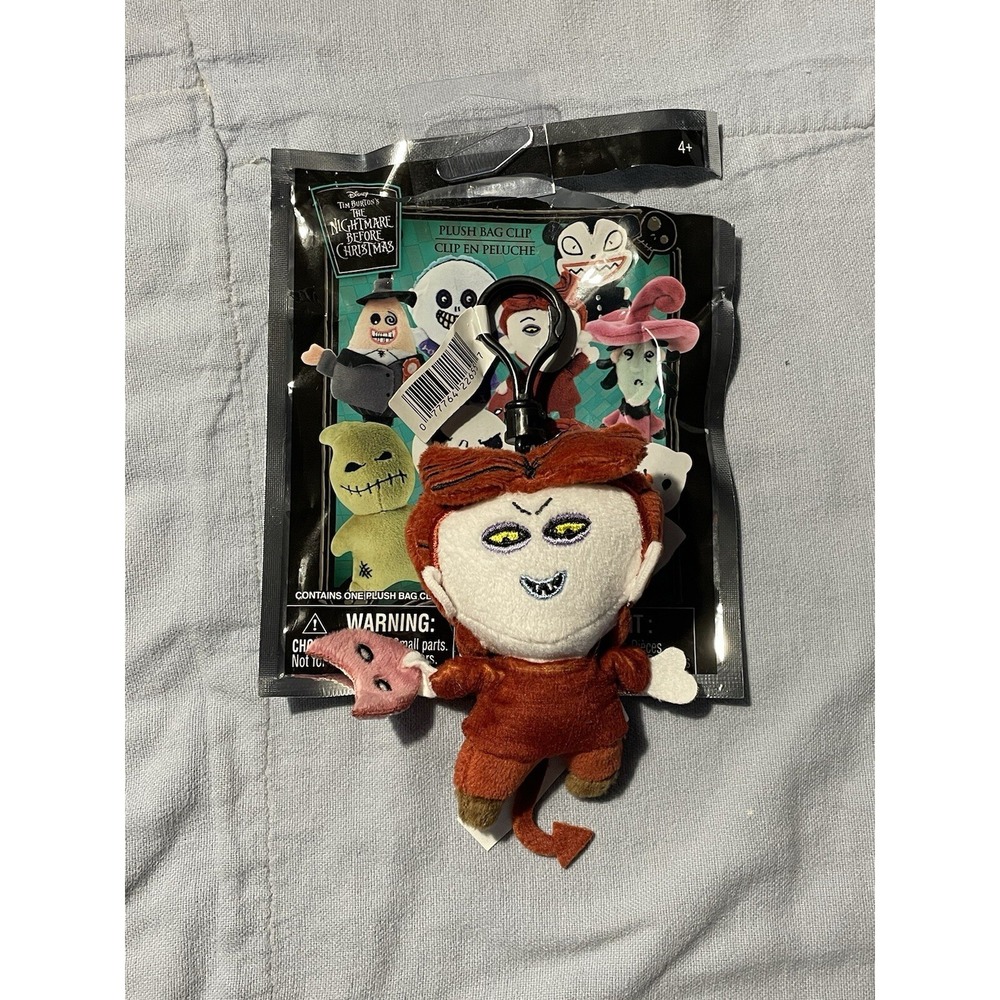 NEW Disney The Nightmare Before Christmas Mini Plush Key Chain Bag Clip - Lock